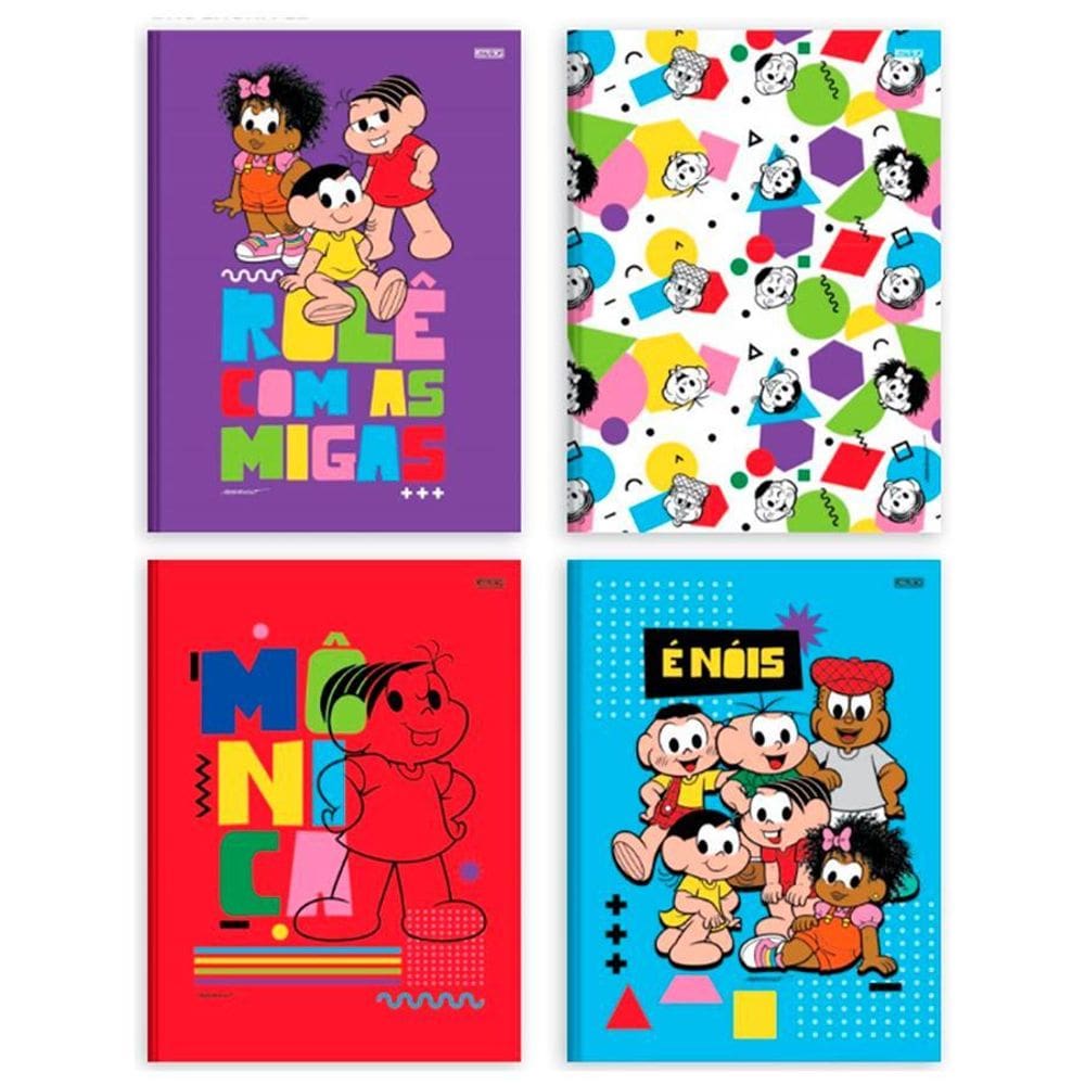 Caderno Brochura Turma Da Monica 80F 1 Matéria Pequeno