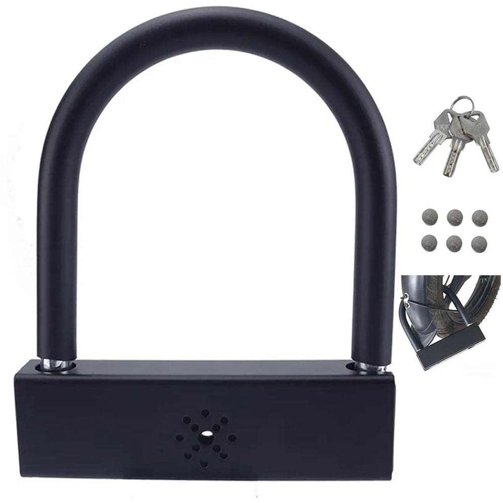 Cadeado Trava de Moto Bike Alarme Anti Furto Bicicleta Motocicleta Potao Som Alto Potente Resistente Proteçao Segurança