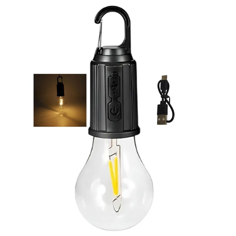 Lampada LED Acampamento USB Recarregavel Pesca SOS Emergencia Ar Livre Gancho Portatil Segurança Resistente