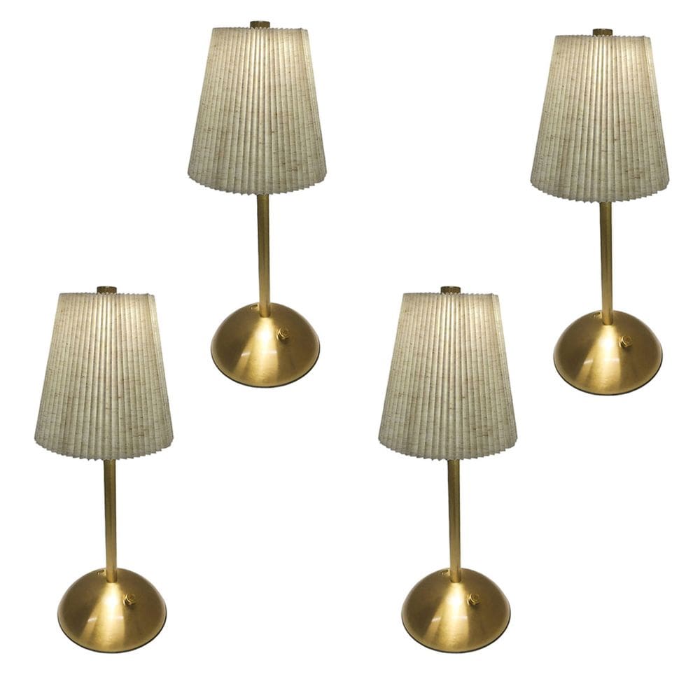 Luminaria de Mesa Abajur 3 Tons LED Kit 4 uni USB Bateria Recarragavel Quarto Sala Cabeceira Controle de Intensidade