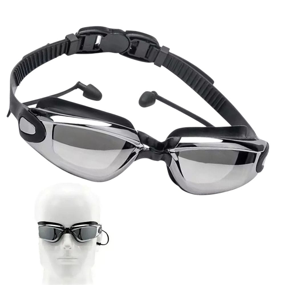 Oculos Mergulho Nataçao Piscina Protetor Ouvido Auricular Lente Antiembaçamento Uv Esporte Mar Reacreaçao Lazer