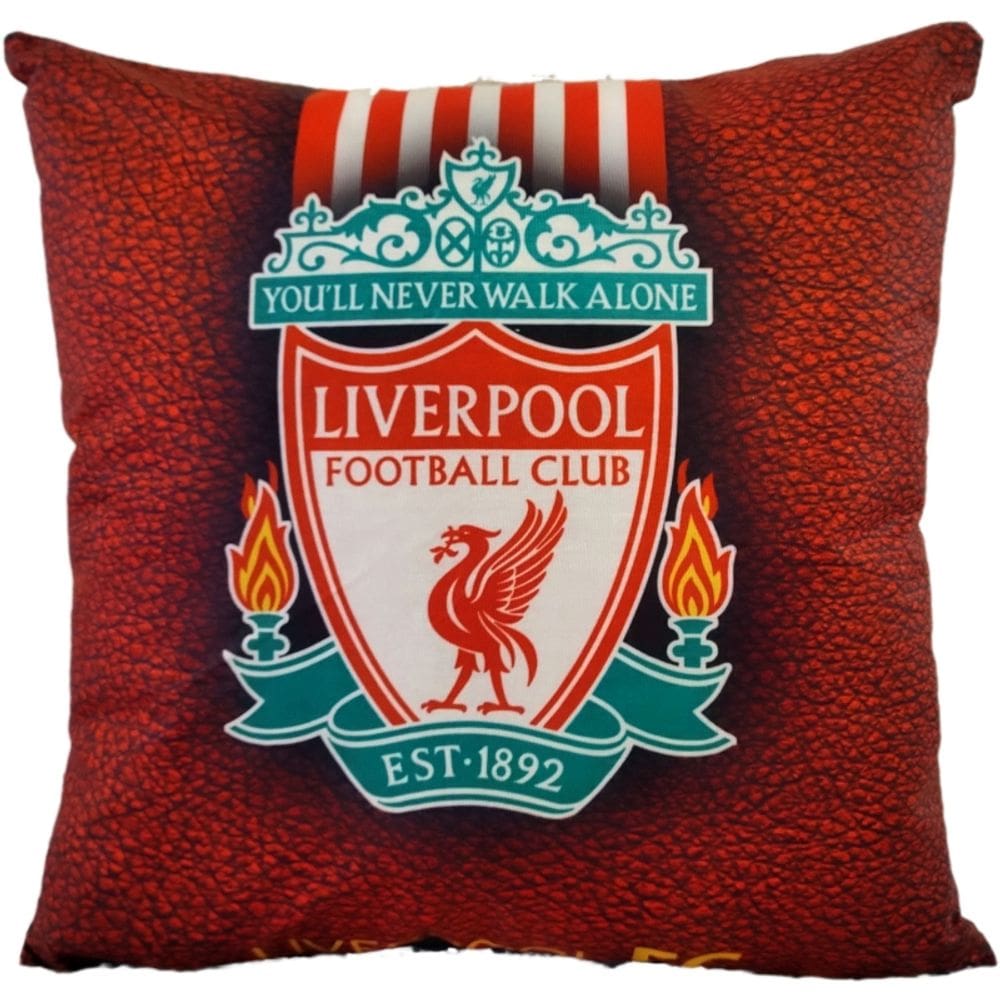 Almofada de pelúcia Liverpool FC extra macia 45x45 cm