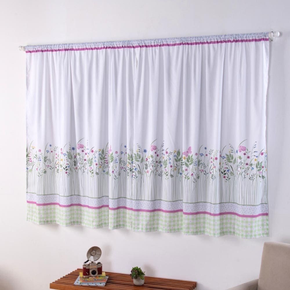 Cortina Juvenil Girl Estampada 2,00m Largura X 1,50m Altura - Jardim - 100% Poliéster