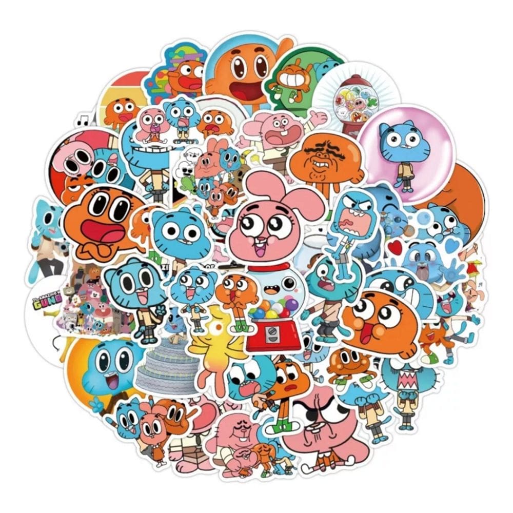 Adesivos Autoadesivos The Amazing World Of Gumball 50 unidades