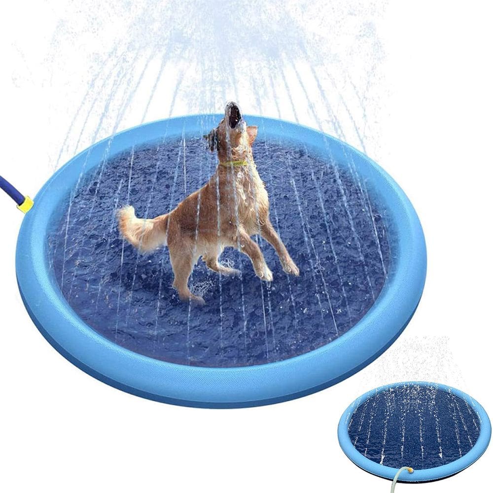 Piscina Tapete Chafariz Inflavel Animais Crianças Pet Infantil Agua Verao Sol