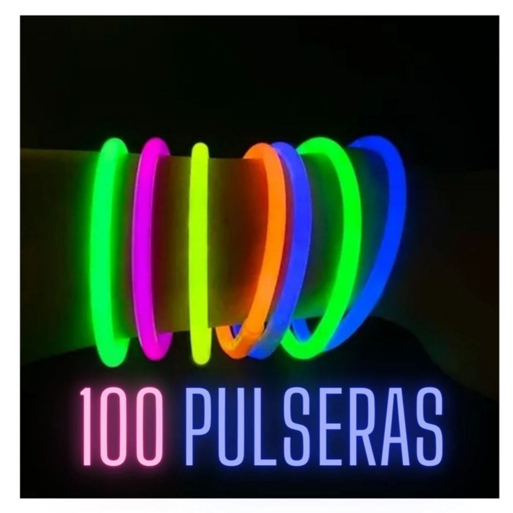 Pulseiras Party Neon Tik Tok que brilham no escuro x100