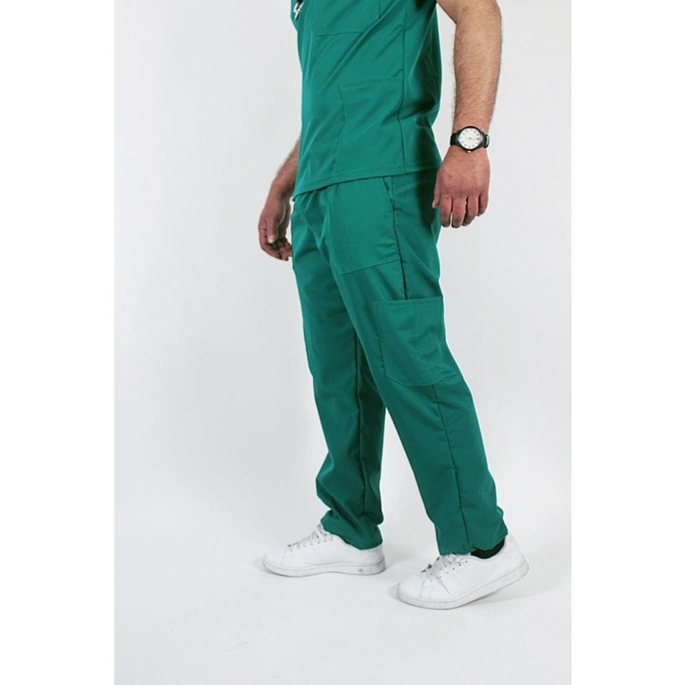 Antifluido antibacteriano verde esmeralda uniforme clínico