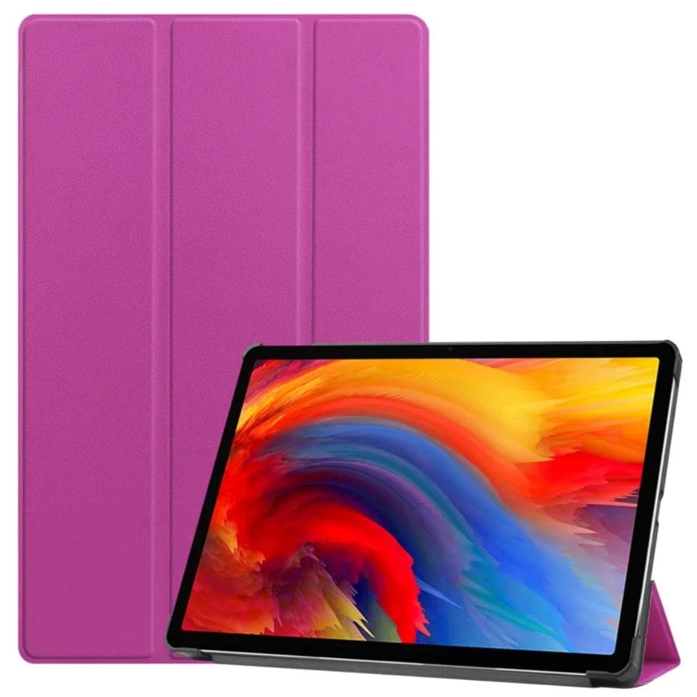Capa para tablet Lenovo P11 11 TB J606 roxa de couro sintético