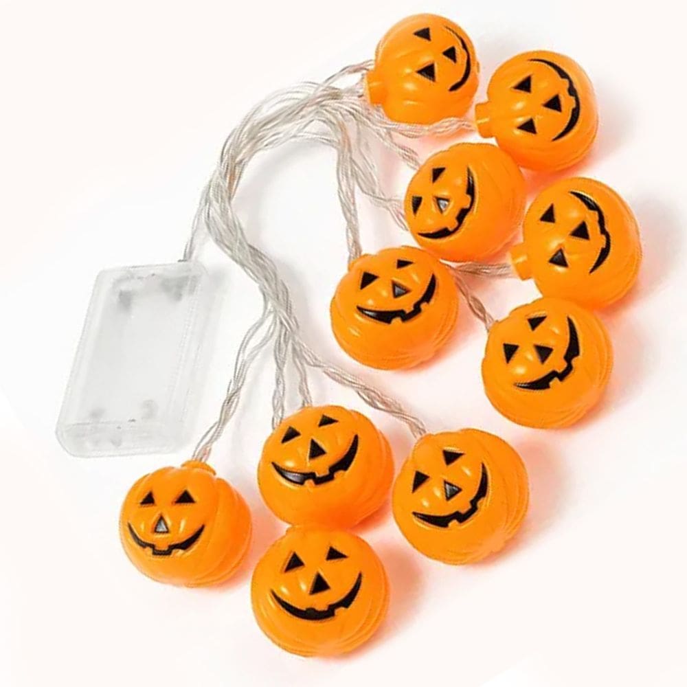 Cordao Abobora Hallowen Festa Dia Das Bruxas Iluminaçao Decoraçao Terror Susto Medo Enfeite Assustador Multiuso Lampadas