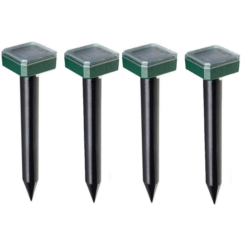 Repelente Solar Ultrassonico Kit 4 Uni Anti Inseto Escorpiao Cobra Rato Cobras Roedores Jardim Quintal