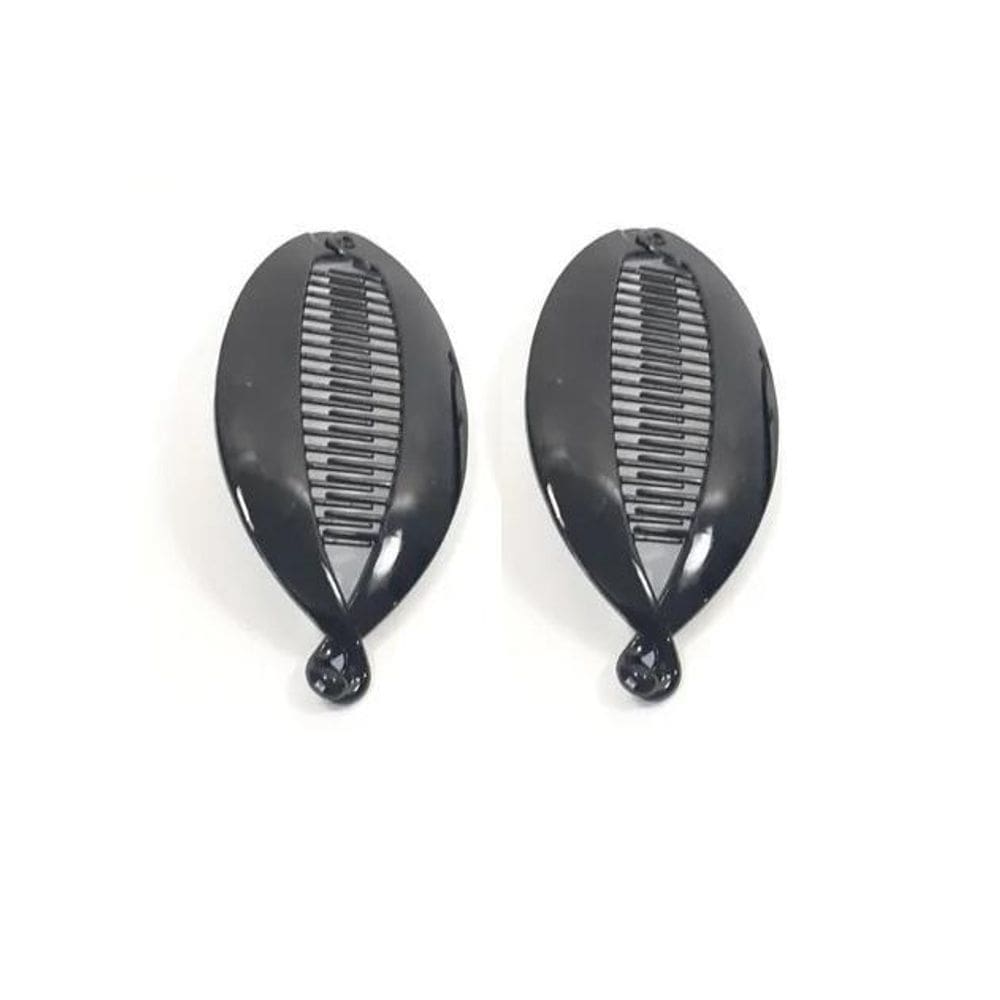 Kit 2 Presilhas Cabelo Estilo Banana Feminina Pente - Preta