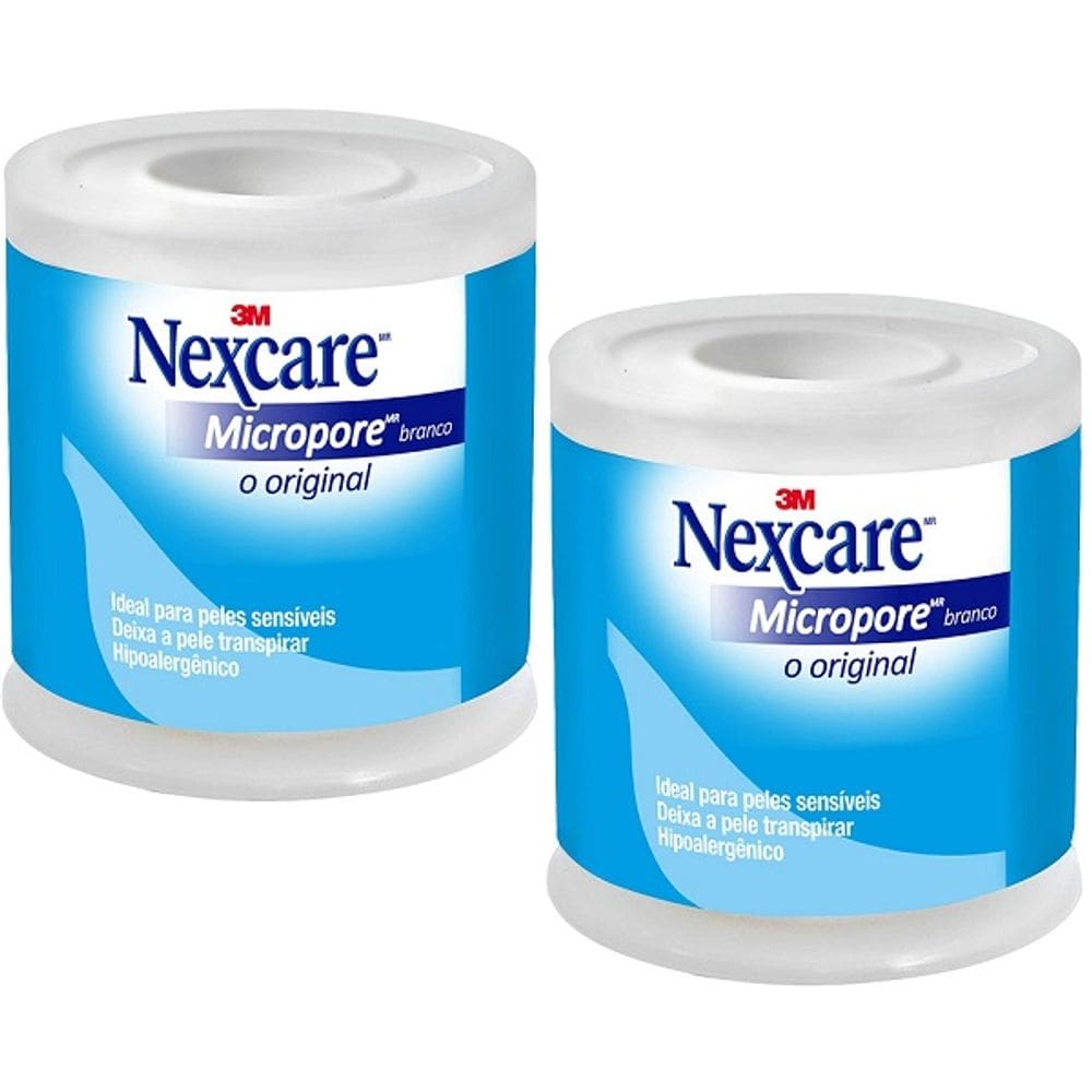 Kit com 2 Fita Micropore Nexcare 50MM X 4,5M