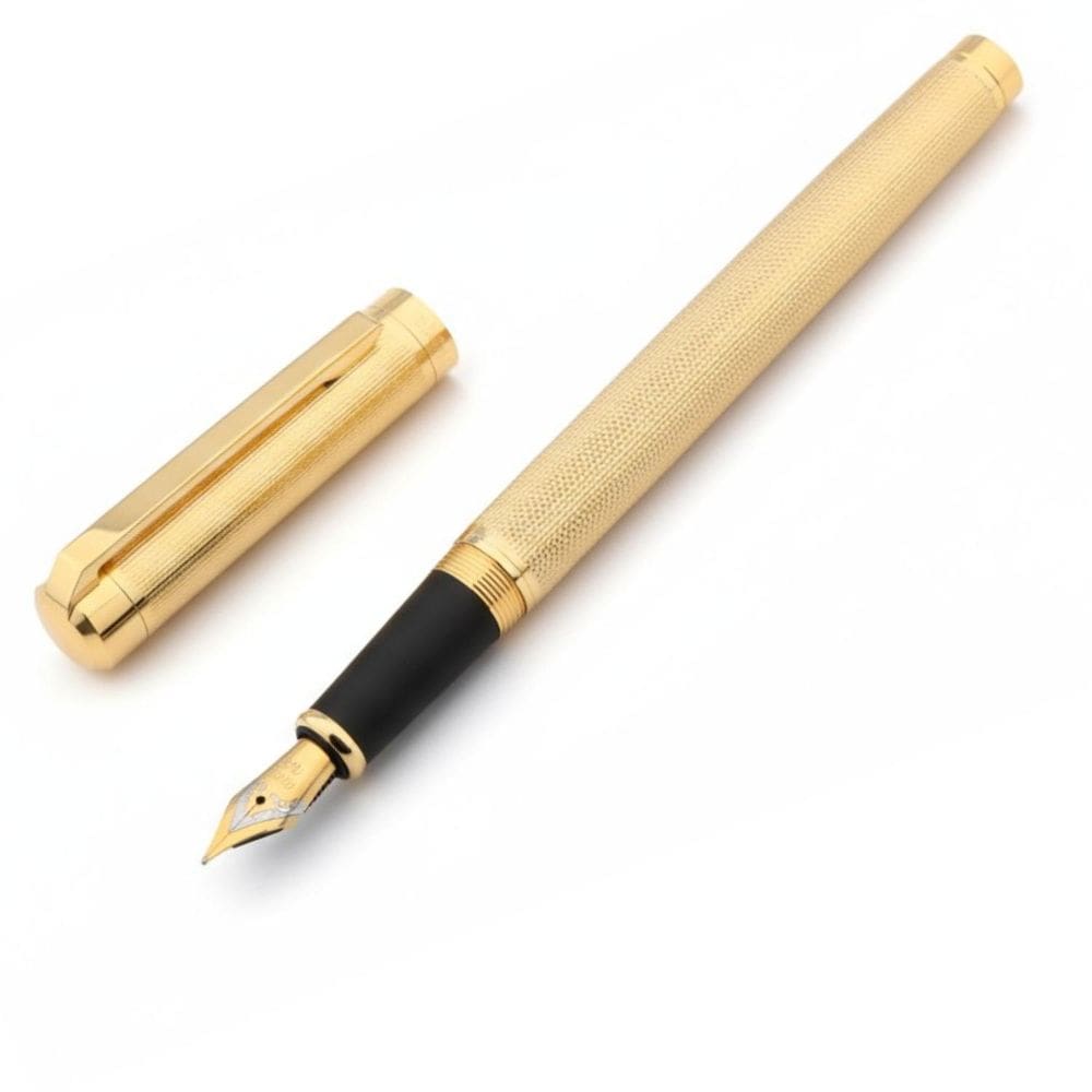 Caneta Tinteiro Executiva Pena Dourada 0,5Mm Alto Padrao