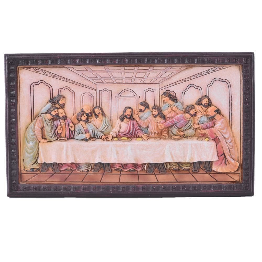 Santa Ceia Quadro Resina 1 Peça 15.3X1.3X26Cm