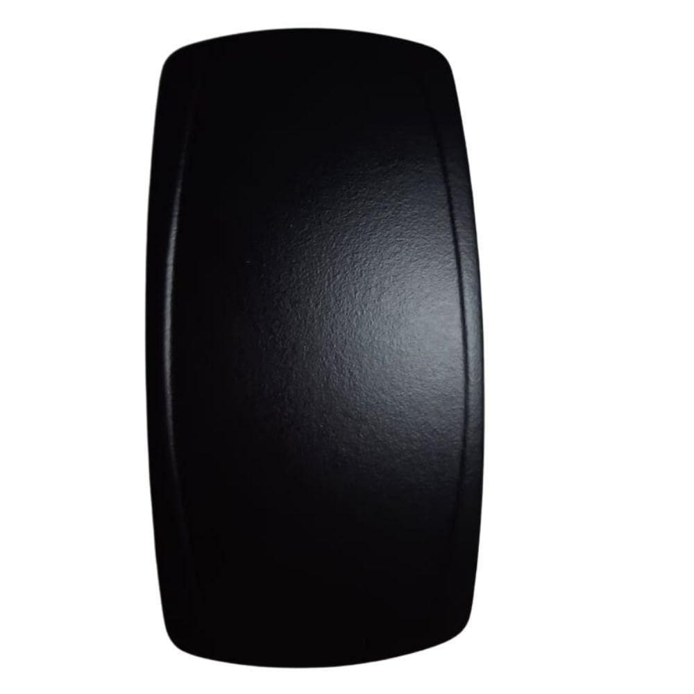 Botão Interruptor Em Plástico Preto On- Off 2 Leds Branco