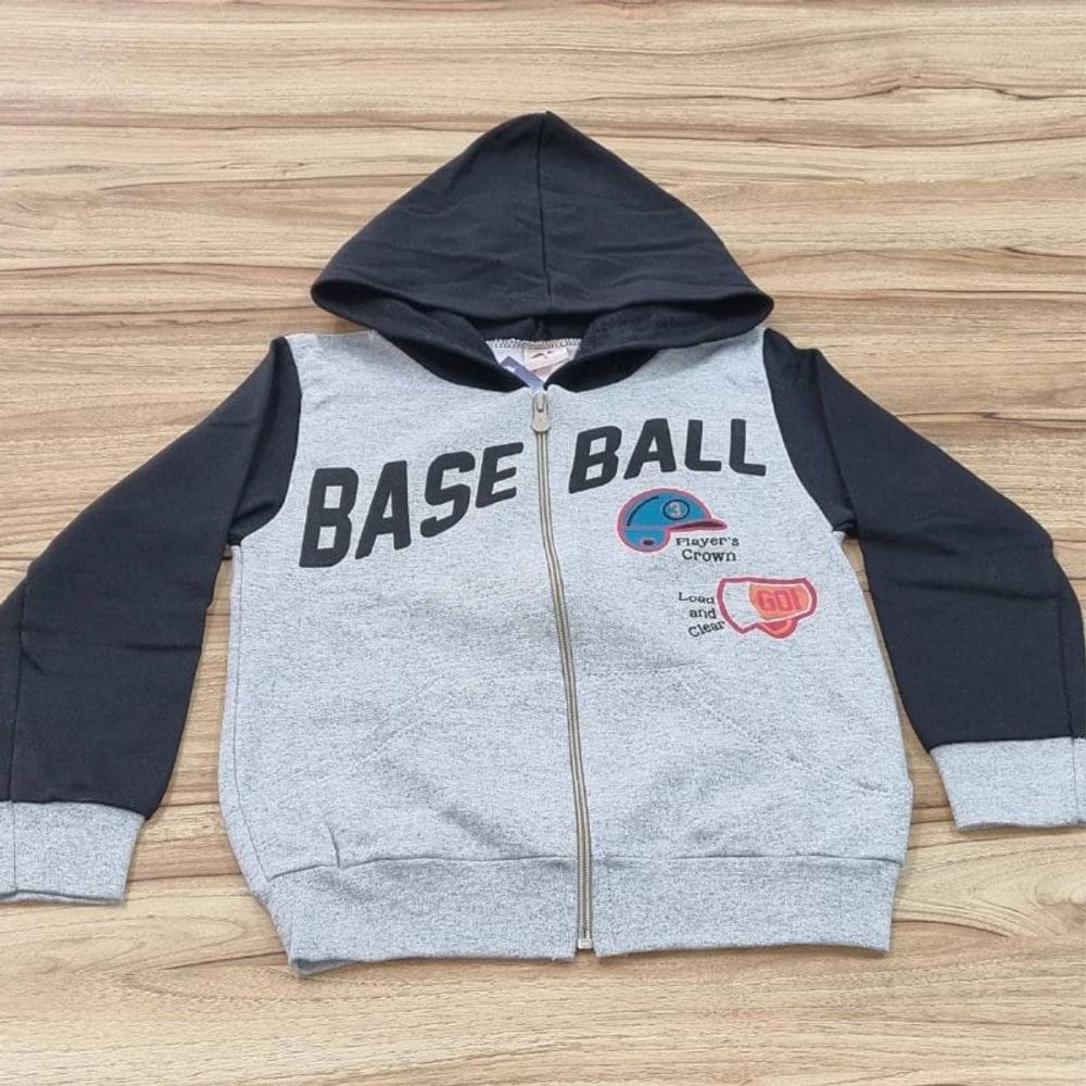Jaqueta Infantil Masculina Inverno Com Capuz Base Ball 8
