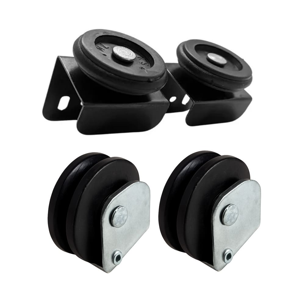 Kit Roldana Rolamento Inferior e Superior para Janela de Correr de Aço 45mm