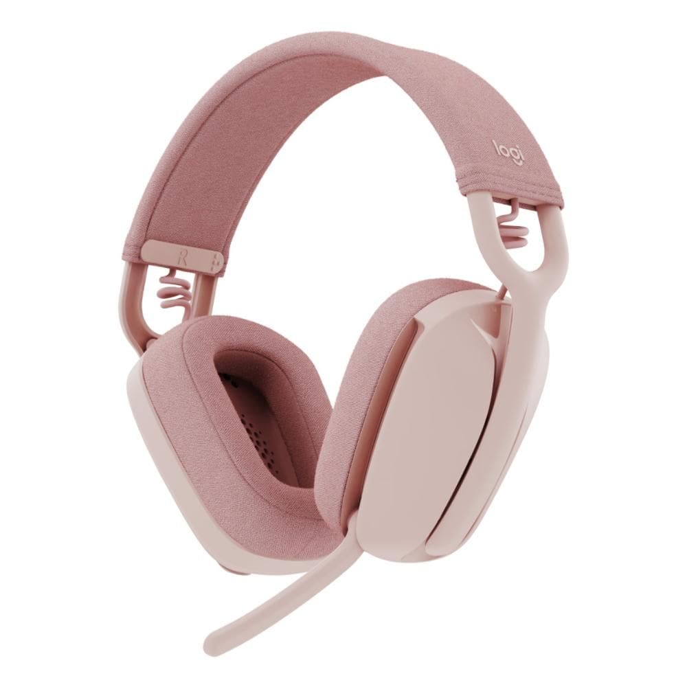 Headset Gamer sem Fio Logitech Vibe 100 - Drivers 40mm - Lightspeed e Bluetooth - Rosa - 981-001223
