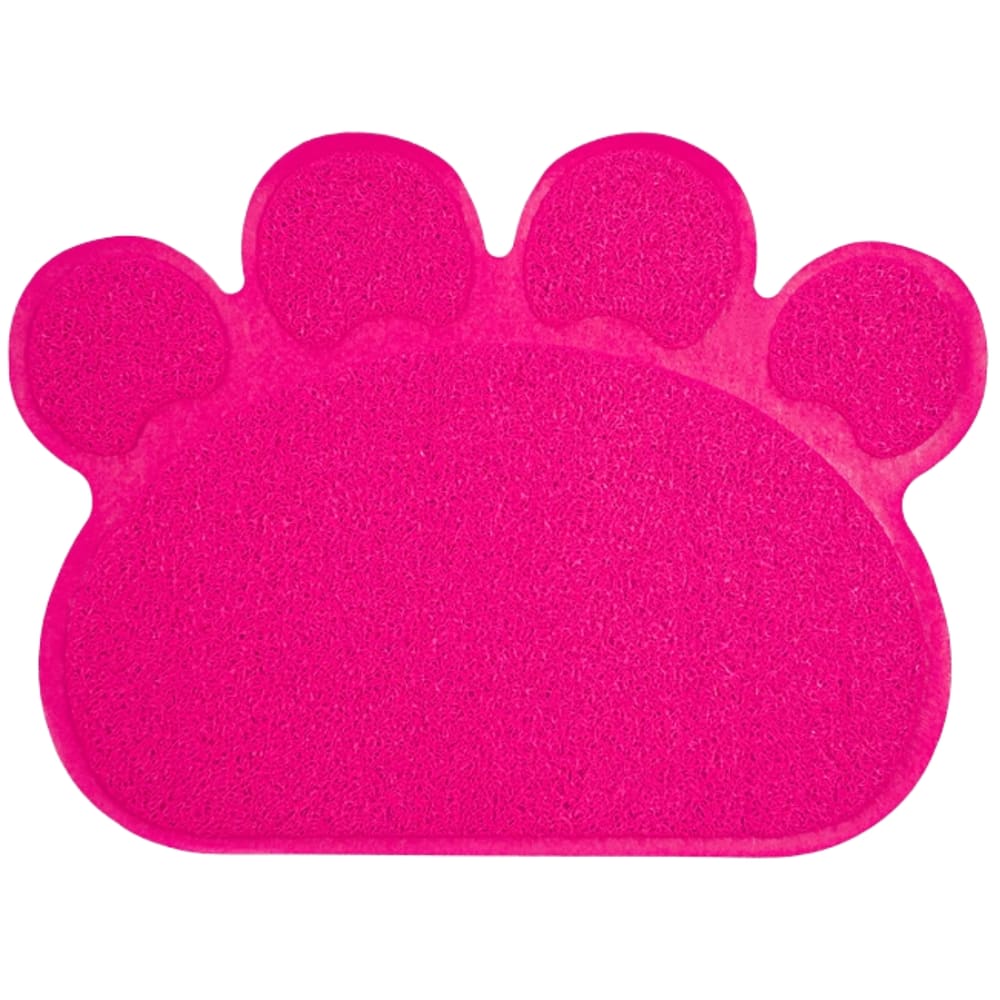 Tapete Pet Pata Comedouro Vinílico 45x60cm Uzoo - Rosa