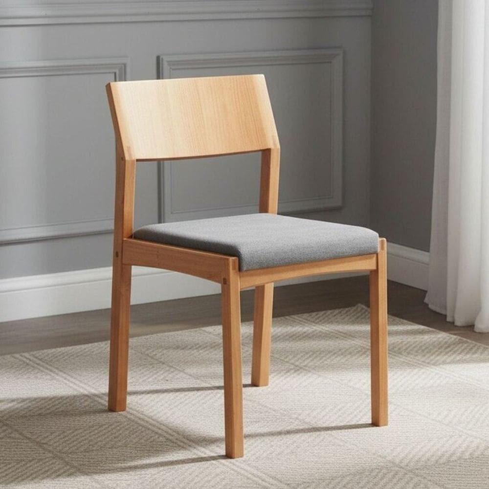 Kit 4 Cadeiras Madeira Maciça Linho Less Amendoa