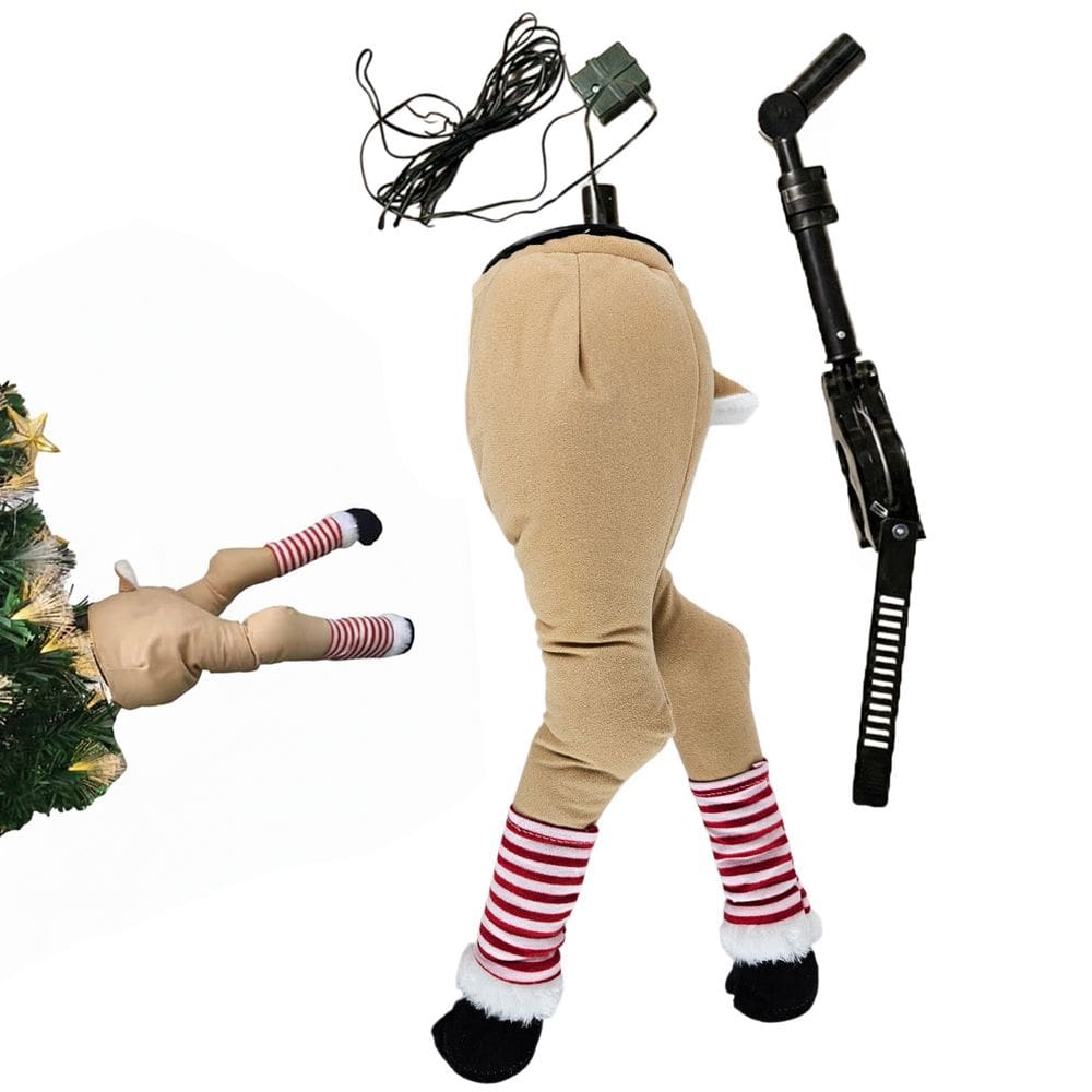 Pernas Rena Natal Arvore Enfeite Natalino Movimenta Flexivel Decoraçao Chute Janela Porta Decoraçao Cenario Loja Casa