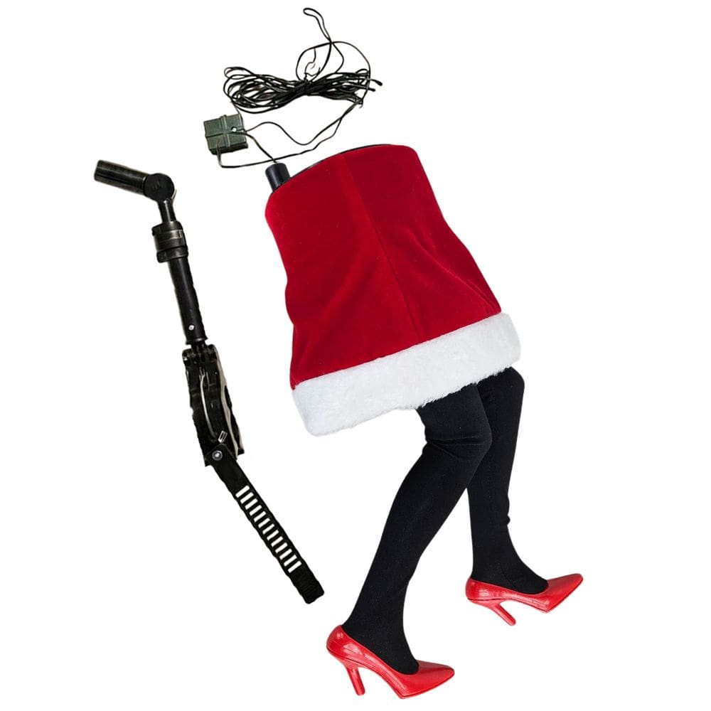 Pernas Mamae Noel Natalina Arvore Natal Movimento Flexivel Decoraçao Chute Janela Porta Enfeite Animado Cenario Festa