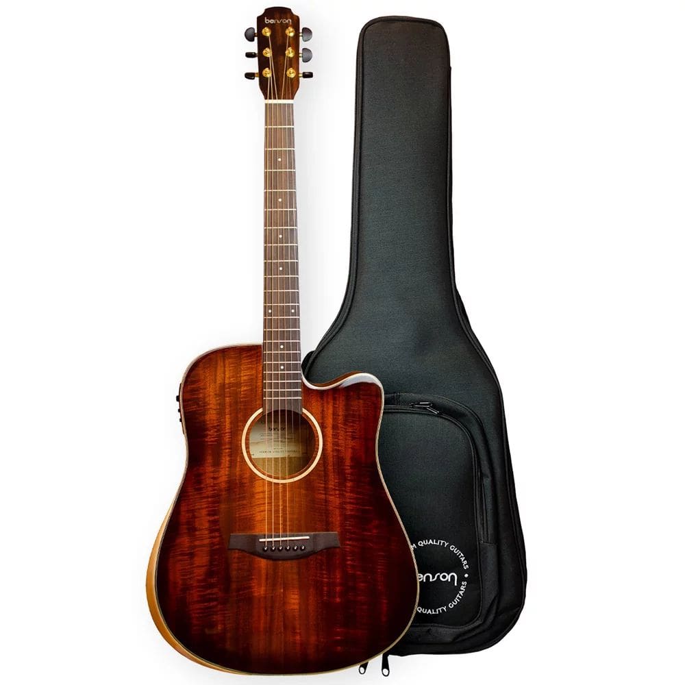 Violão Aço Benson Exd900 Kb N - Koa Burst - Folk - Brilhante - Fishman