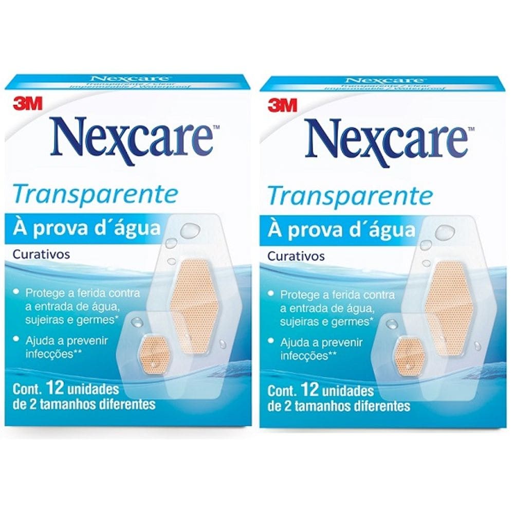 Kit com 2 Caixas de Curativo Nexcare a Prova D Agua