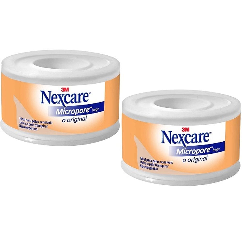 Kit com 2 Fita Micropore Nexcare Bege 25MM X 4,5M 3M