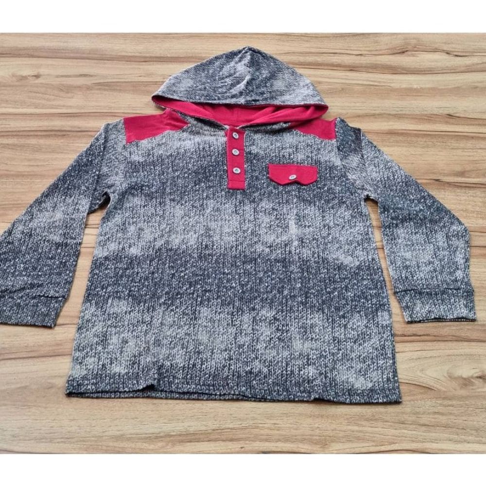 Blusa De Frio Infantil Masculina Só Brincar 10 Azul/Vermelho
