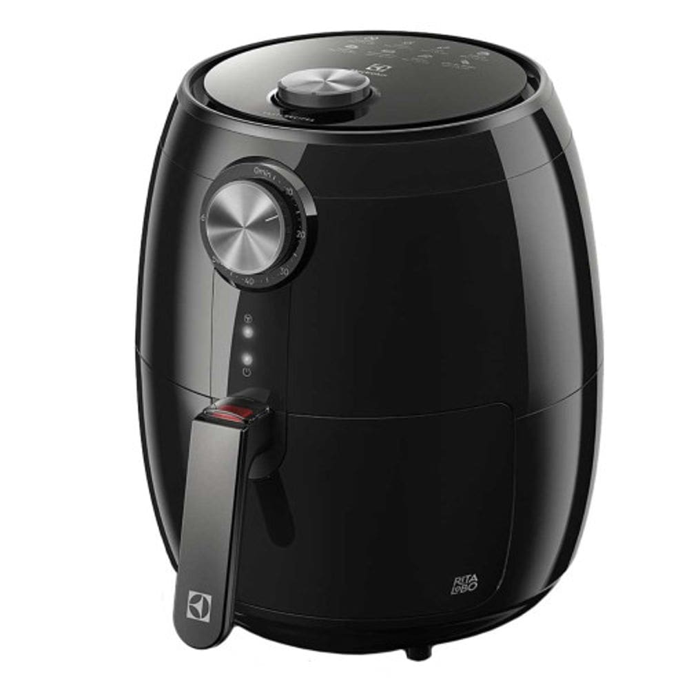 Air Fryer por Rita Lobo 3,2L Preta Efficient com Timer 1400W EAF15 Electrolux
