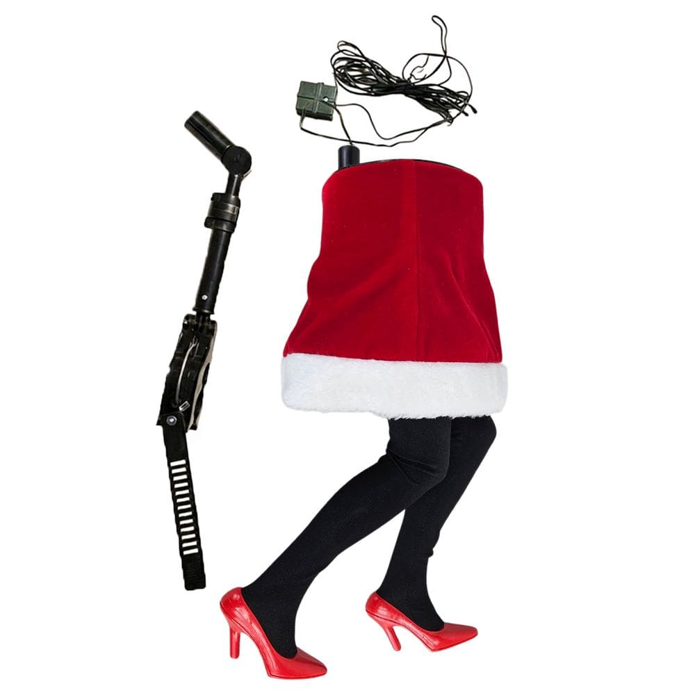 Perna Mamae Noel Natalina Arvore Natal Movimento Flexivel Chute Enfeite Janela Porta Cenario Decoraçao Loja Casa