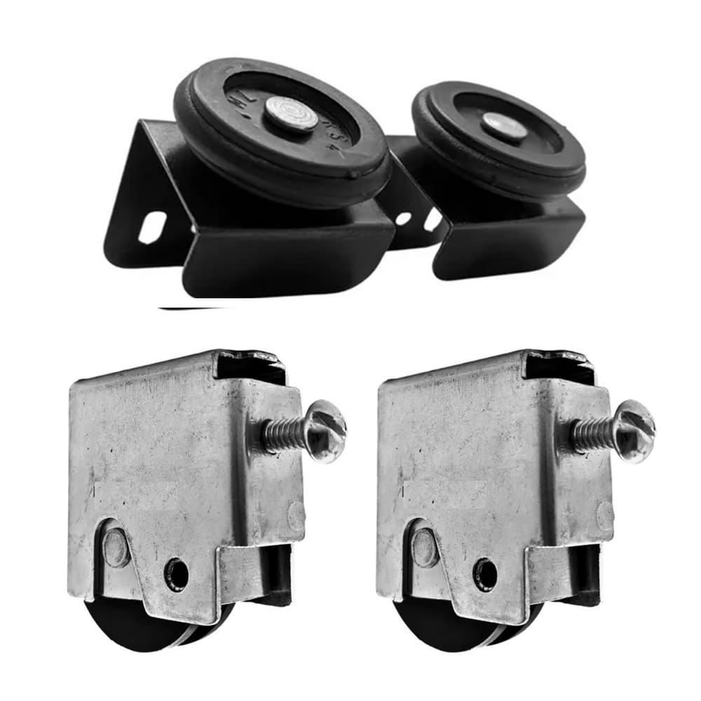 Kit Roldana Rolamento Inferior e Superior Articulada para Porta de Correr de Aço 37mm
