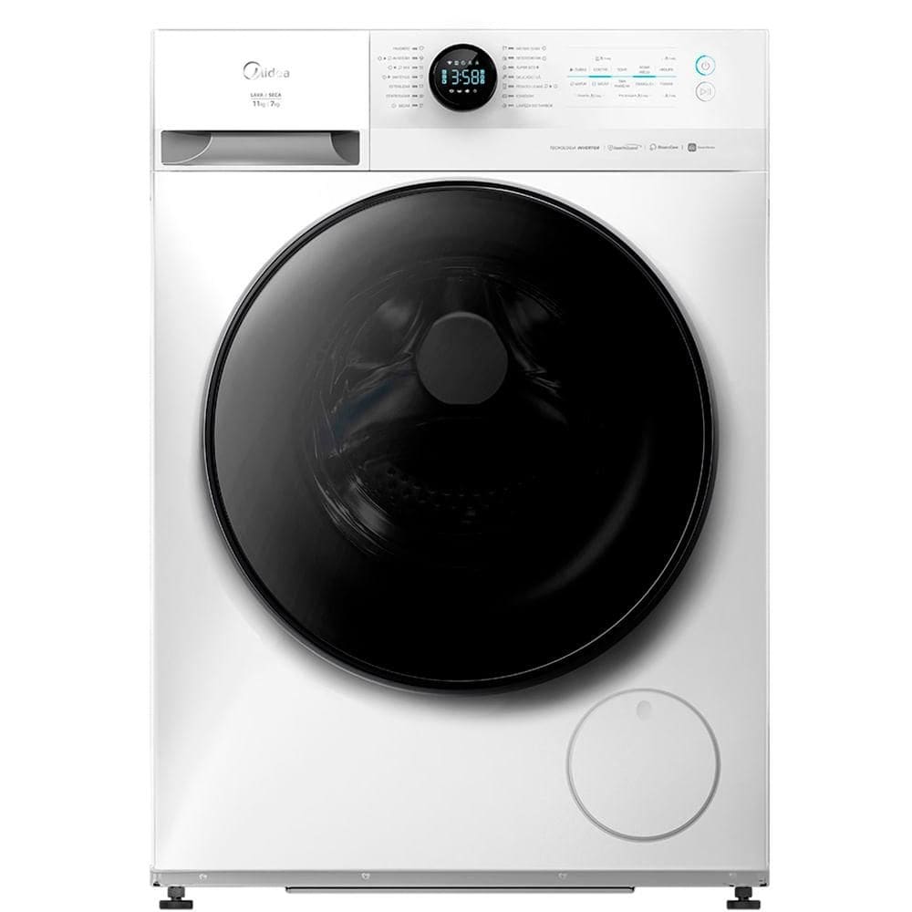 Lava & Seca 11Kg Midea Slim HealthGuard Branca com 14 Programas de Lavagem - MF201D110WB/WK-01