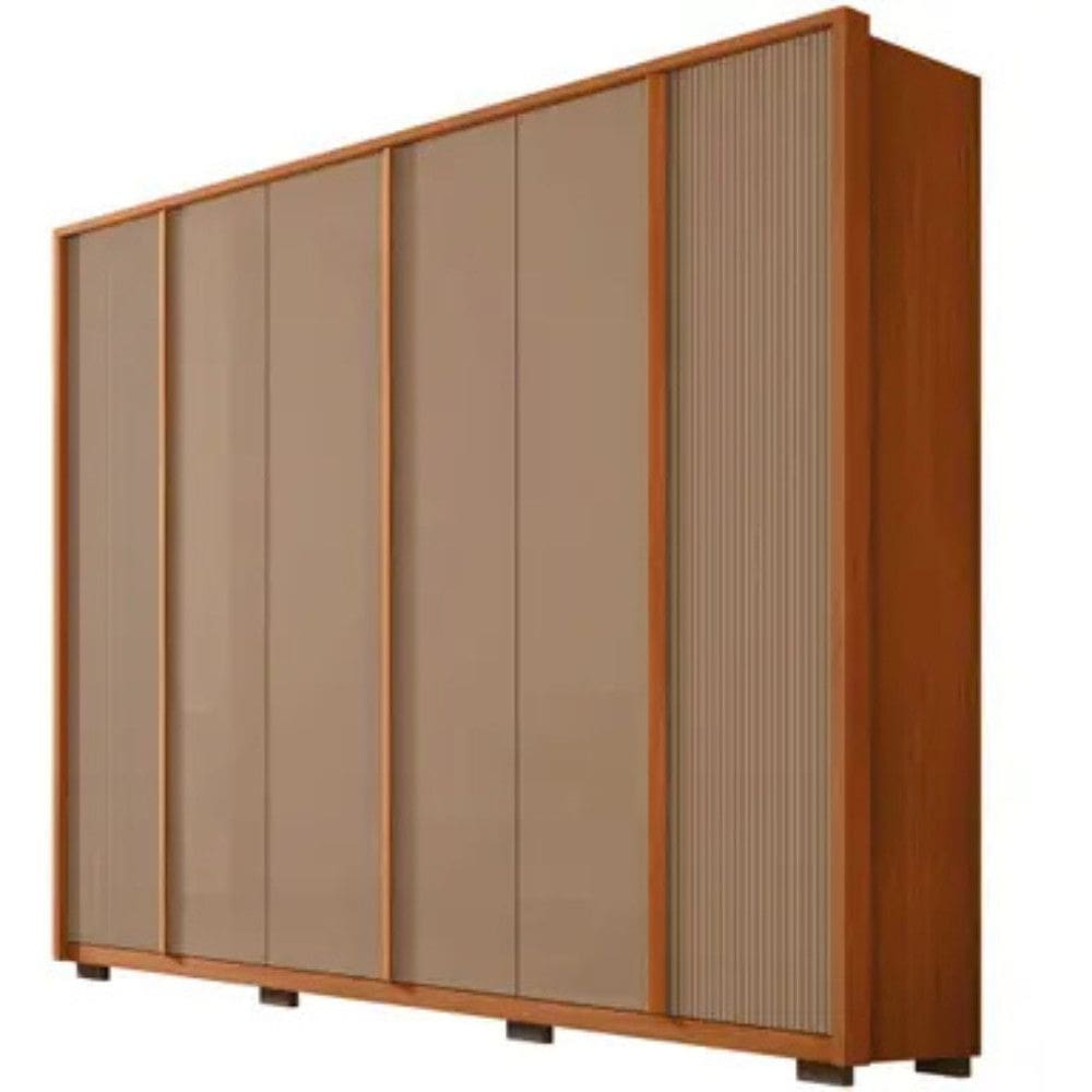 Guarda-Roupa Casal 6 Portas Bater 4 Gavetas Cleo Caemmun