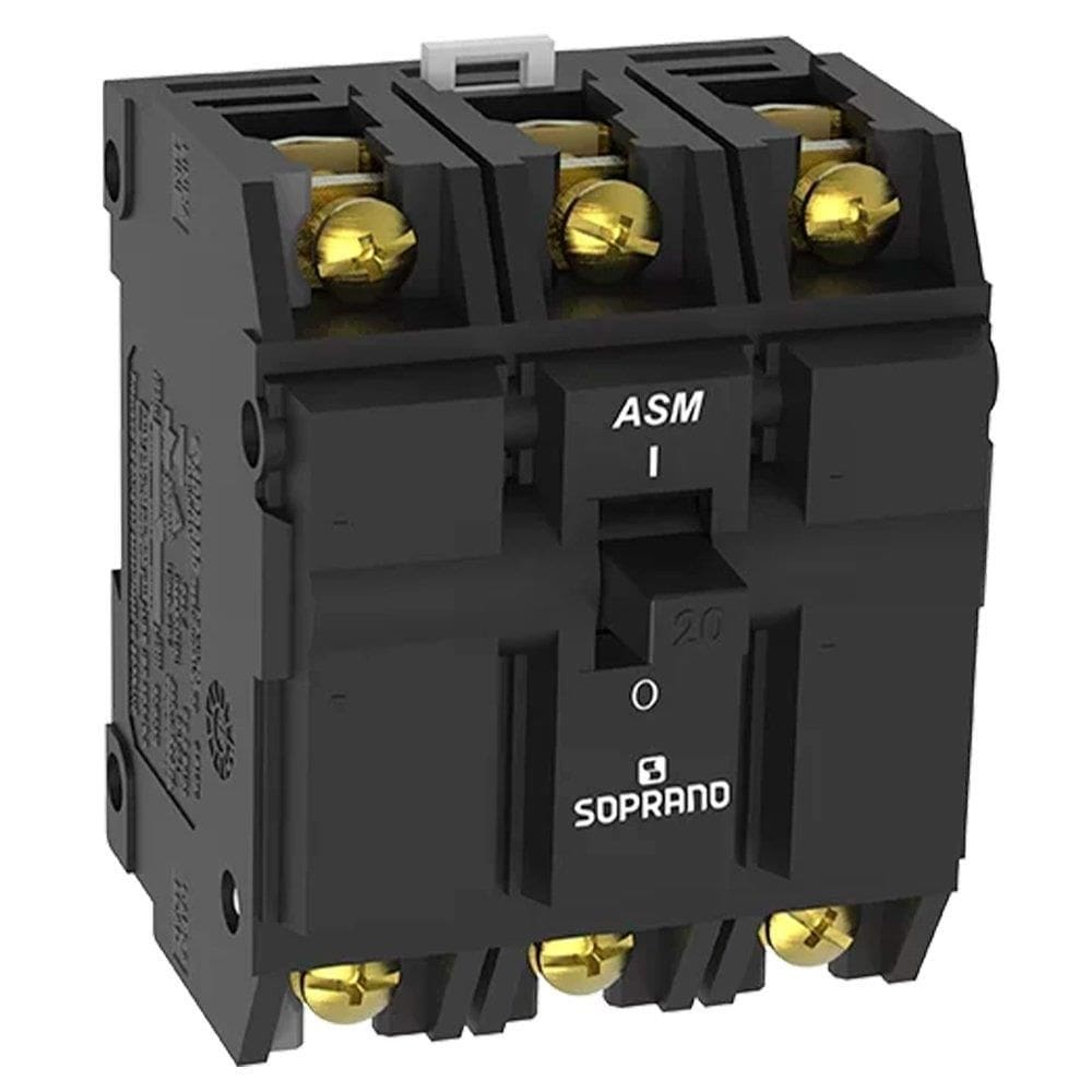 Disjuntor Soprano Nema 3P 80A ASM-B Preto