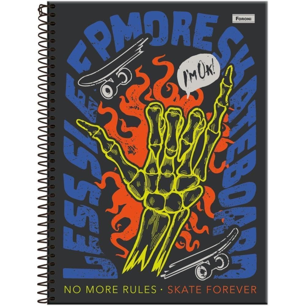 Caderno 10X1 Capa Dura Drip 160Fls 04 Unid - Foroni