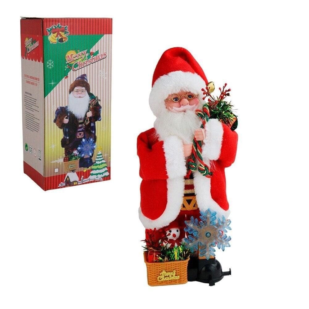 Papai Noel Musical com LUZ 35cm - Tudo em Caixa