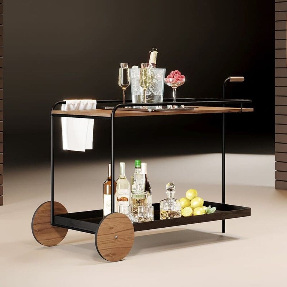 Carrinho Bar Gourmet 2 Níveis Moderno Agnes Montanhês