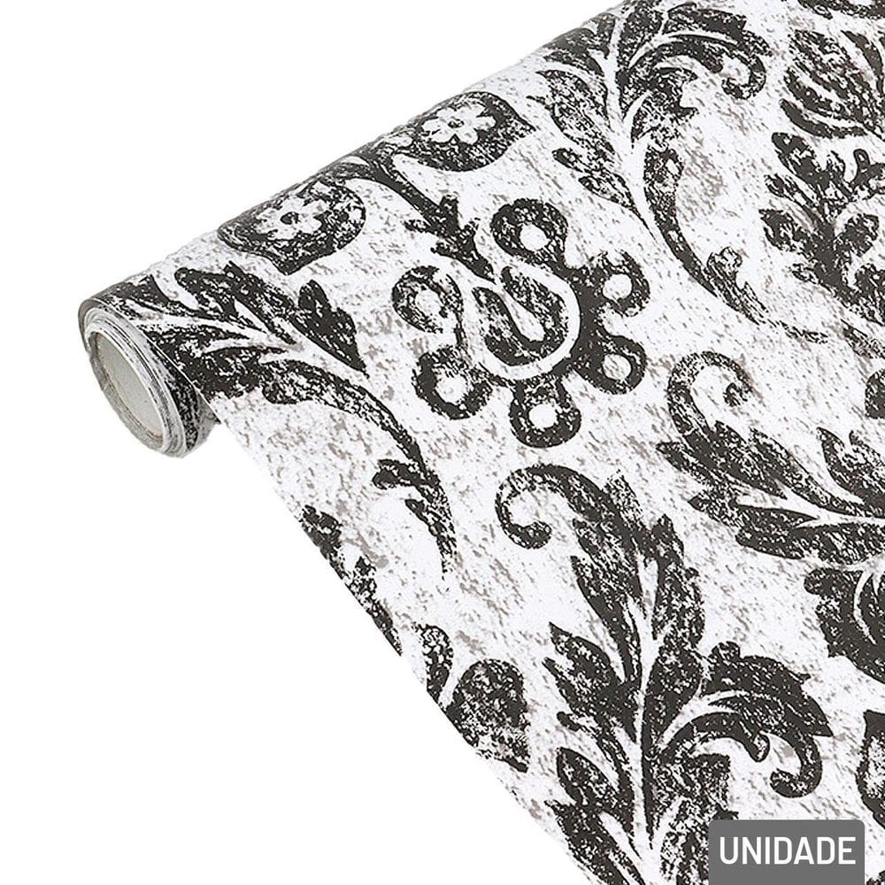 Papel de Parede 45cm X 5m Arabesco de Flores - Tudo em Caixa