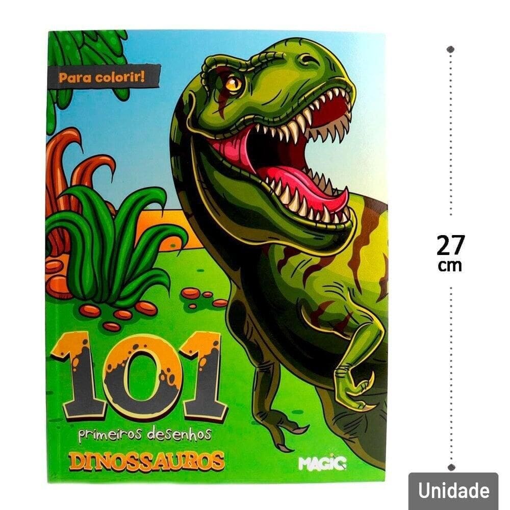 Livro 101 Primeiros Desenhos Para Colorir - Tudo em Caixa