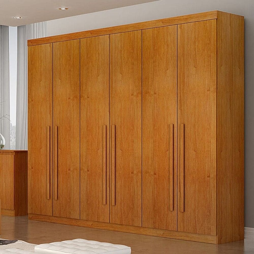 Guarda Roupa Casal 6 Portas 4 Gavetas - Uberaba-Cinamomo - Star Móveis