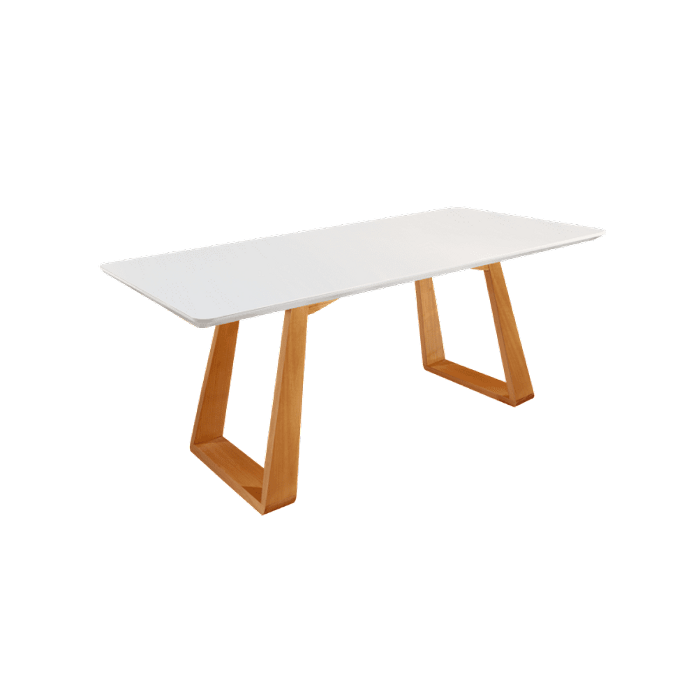 Mesa de Jantar com Vidro Moderna Dallas-1,80 Star Móveis