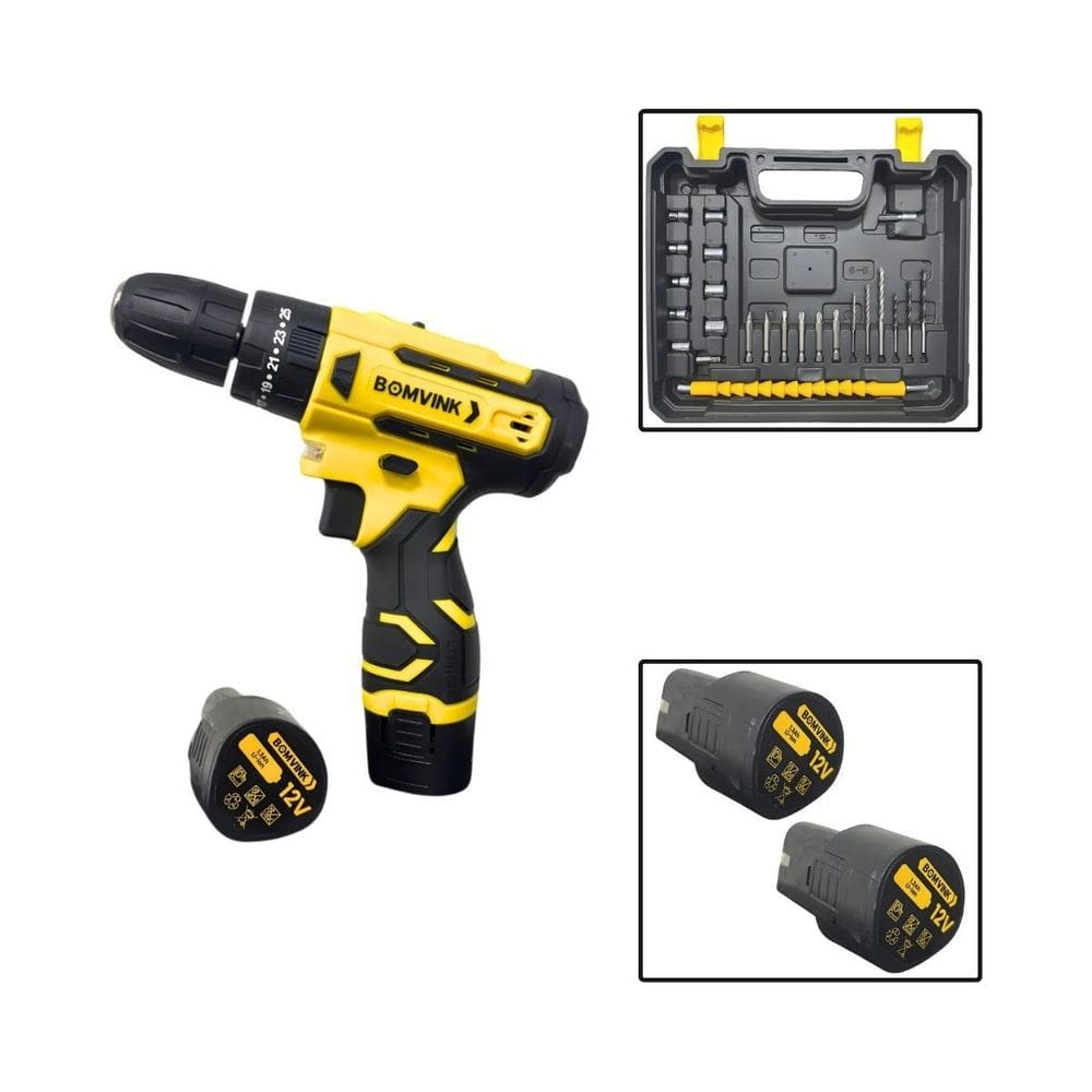 Parafusadeira Furadeira 21V 1350Rpm Com 2 Baterias