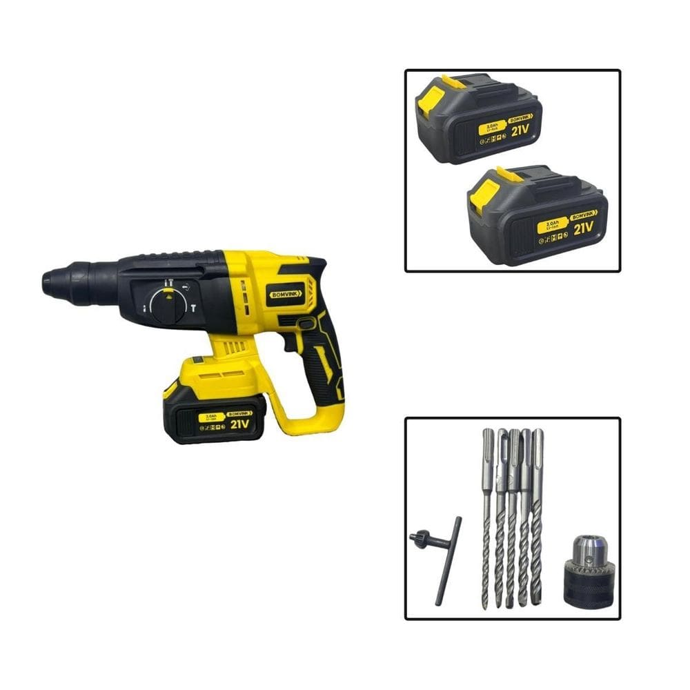 Kit Martelete 21V 4500Bpm Com 2 Baterias