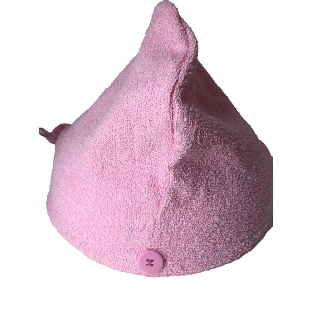 Turbante Para Secar Cabelo Atoalhado Rosa Claro