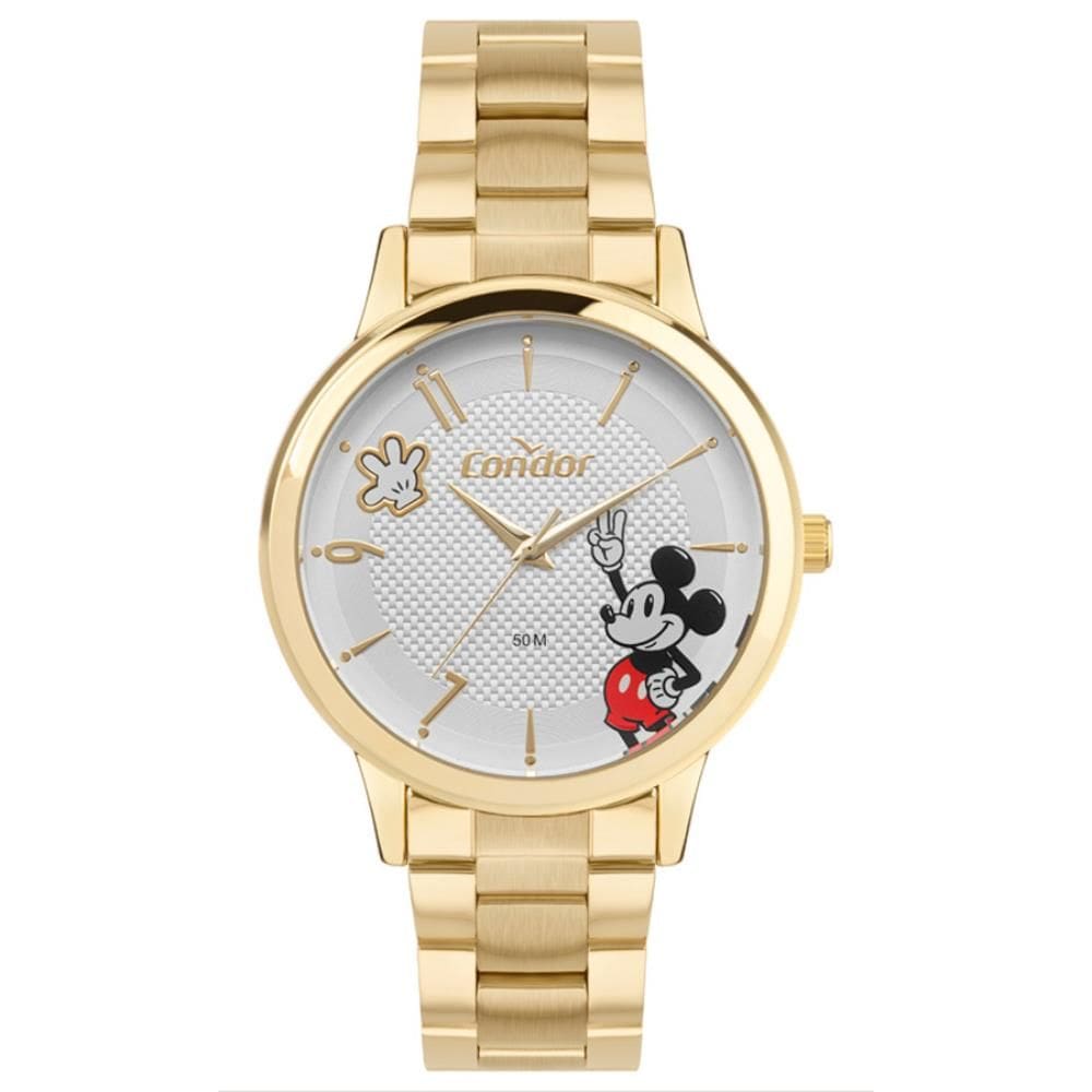 Relógio Condor Feminino Ref: Co2036myu/4k Dourado Mickey