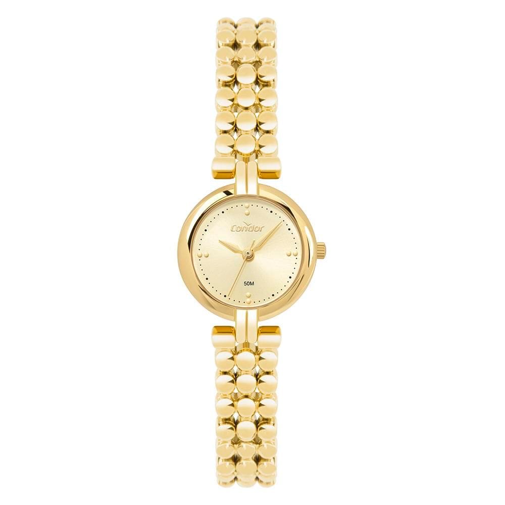 Relógio Condor Feminino Ref: Co2035nut/5x Bracelete Dourado