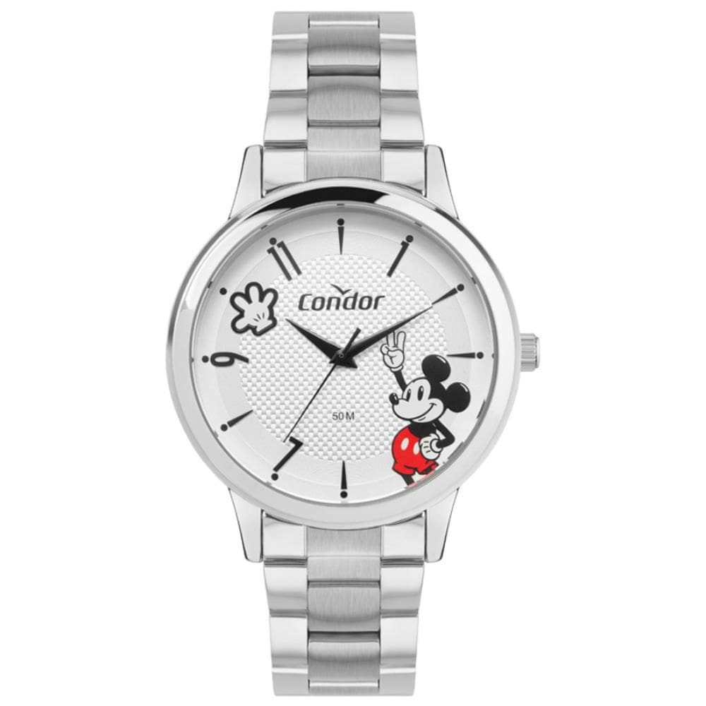 Relógio Condor Feminino Ref: Co2036myv/4k Prateado Mickey