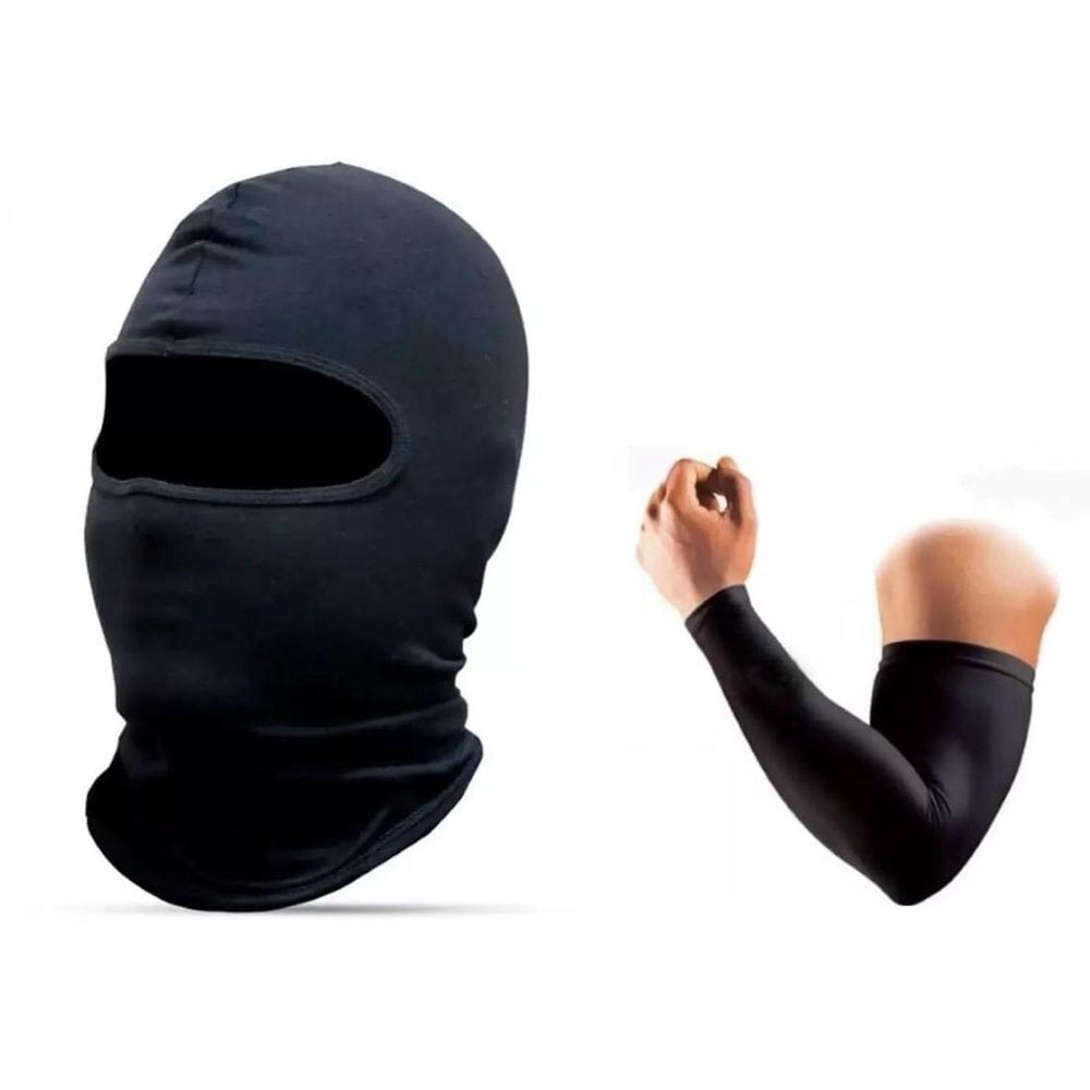 Touca Capuz Balaclava Toca Ninja + Manguito Proteção Frio